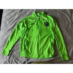 Joma FC Juarez Mens Soccer Training Jacket Neon Green Full Zip Size Medium